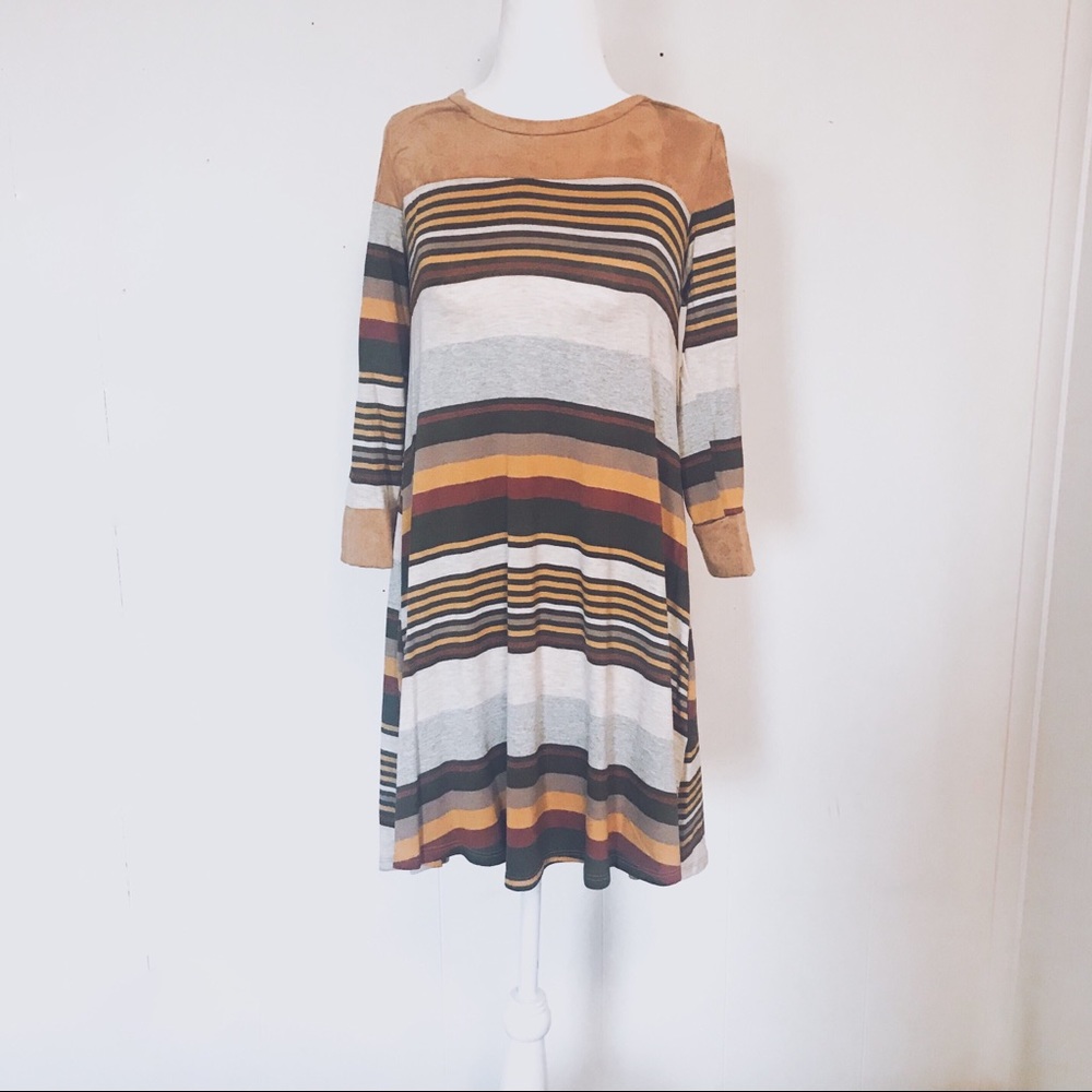 70s Inspired Long-Sleeved Shirt-Dress